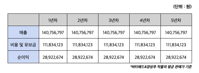 예상 수익 프로젝션